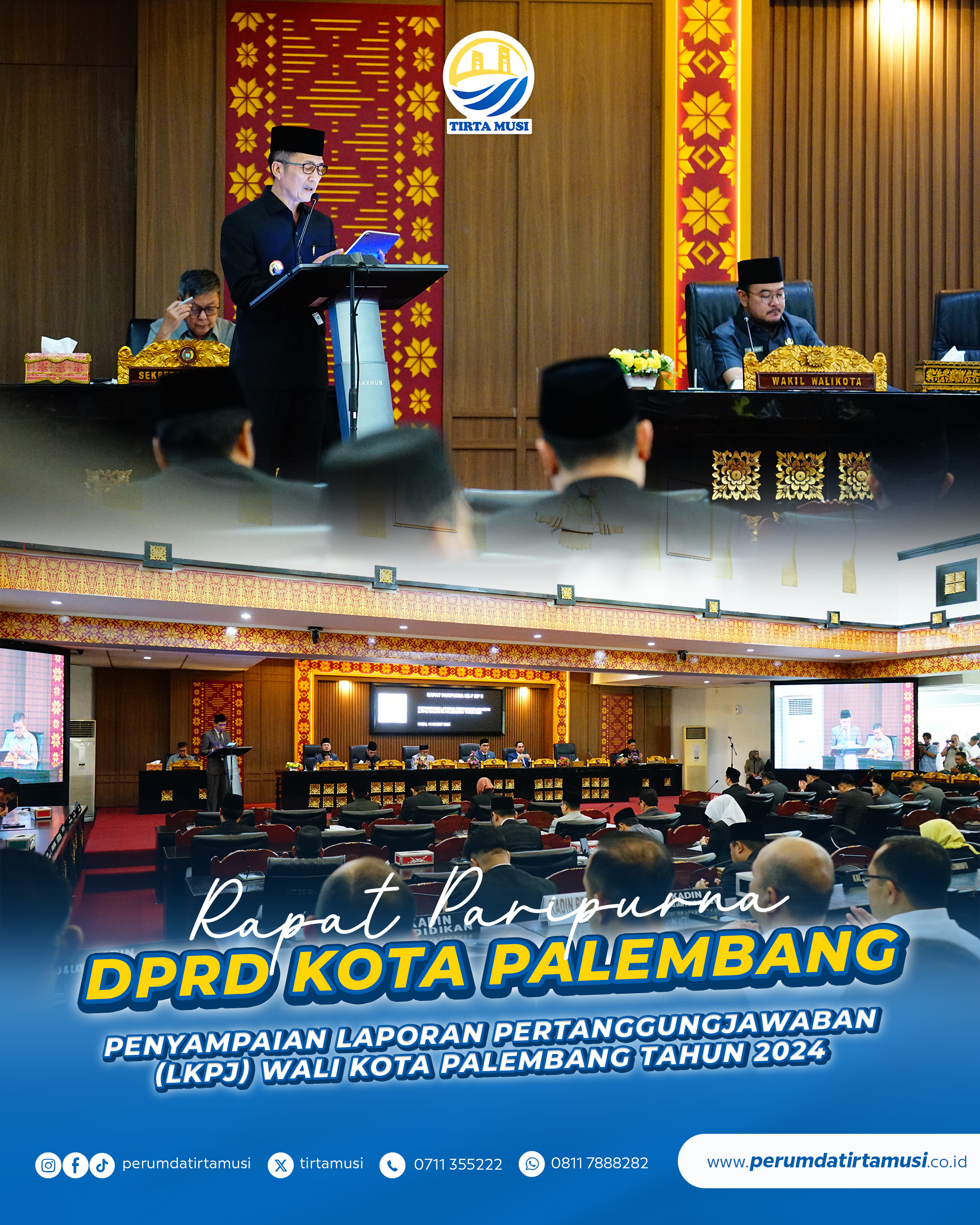 RAPAT PARIPURNA PENYAMPAIAN LKPJ WALI KOTA PALEMBANG  TAHUN 2024